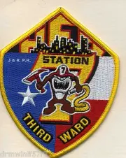 Houston Station-7 "TAZ - 3rd Ward", TX # 1 (3.75" x 4.75" size) fire patch