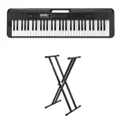 Casio Casiotone CTS300 61-Key Touch Sensitive Keyboard with Double Braced Keyboa