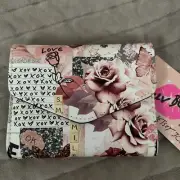 BNWTS Betsey Johnson Wallet Mix Media LBCASH FLORAL PRINT