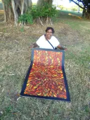 SELINA NUMINA 120 x 70 cm Original Painting - Aussiepaintings Aboriginal Art