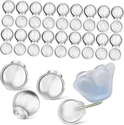 LIGHTAOTAO 50pcs Earring Back Stoppers TPE Push Backs for Earrings Comfortable and Discreet Ear Findings for Jewelry Accessories