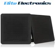 Fusion FM-F65SB 6.5" 120W Flush Mount Speakers Square Black Grilles