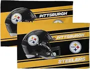 NORTHWEST NFL Pittsburgh Steelers 2-Pack Fan Towel Set, 16" x 25" Each, Swipe, Team Colors