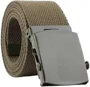 [Bigood] Womens 130x3.8cm Wide Canvas Elastic Belt Casual Woven Pant Belts