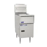 Pitco Gas Fryer Solid State Control, 2 Baskets, 9'' Adjustable Legs, Lid, 22.5 L Oil Capacity SSH55 SSTC
