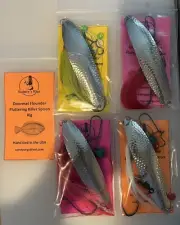 DOORMAT FLOUNDER (FLUKE) KILLER RIG (2) - HAMMERED SPOON 5 1/8" W/2 - 6/0 OCT