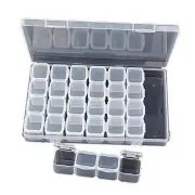 1 Pack 28 Grids Diamond-Paint-Art Box Plastic Jewelry Organizer Storage
