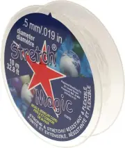 Bead & Jewelry Cord - Strong & Stretchy, Easy To Knot - Clear Colo
