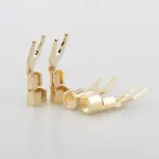 Audio SY006G Gold Plated Pure Copper Speaker Cable Spade Terminal Connector Plug