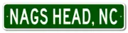 Nags Head, North Carolina Metal Wall Decor City Limit Sign - Aluminum