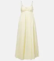 [Zimmermann] Zimmermann Rhiannon embellished linen midi dress AU 6 yellow