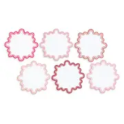 Matouk Wave 6 Round Cocktail Napkins, Set of 6