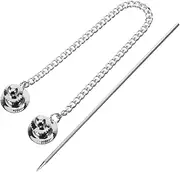 [LIFKOME] Men's Decorative Collar Pin Tie Pin for Men Metal Brooch Chain for Suit