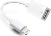 Lightning to USB Camera Adapter, Apple MFi Certified USB 3.0 OTG Dongle Cord ...