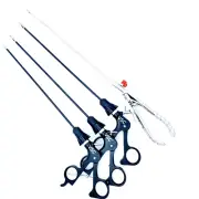 Laparoscopic Needle Holder Grasper Scissors Forceps 5mm Surgical Instruments 4Pc