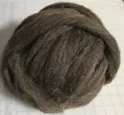 Natural Brown - Finest Romney & Merino Wool Roving (.5 Oz)
