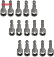 15 Pcs Magnetic 5/16 Inch Nut Driver Bit Sets Hex Power Socket Adapter