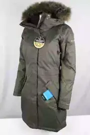 Columbia Women's Down Parka Juniper Ridge Hooded XS Green WL7689 Omni Infinity