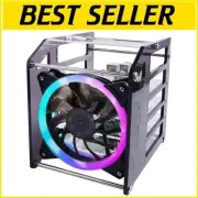 Efficient 4-Layer Acrylic Case with 120mm RGB Fan for Raspberry Pi Clusters