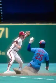 Shortstop Larry Bowa Of The Philadelphia Phillies 1980 Baseball Photo 2