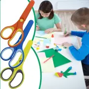 Stainless Student Scissors With Ruler Small Scissors With Rubber Plastic Case