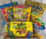 SOUR CANDY GIFT BOX, SNACK GIFT BOX, CANDY GIFT, CANDY GIFT BASKET, GUMMIE CANDY