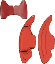 Car Steering Wheel Shift Paddles for M&ITSUBISHI Outlander PHEV 4th Gen 2022 2023 2024 Car Steering Wheel Paddle Shift Extension Shifter DSG Sticker Car Styling HTEOPOEKFR(Red)