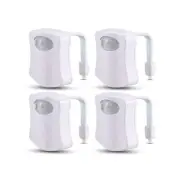 4 Pack Color Changing Toliet Night Light Motion Sensor Led Toilet Motion Acti...
