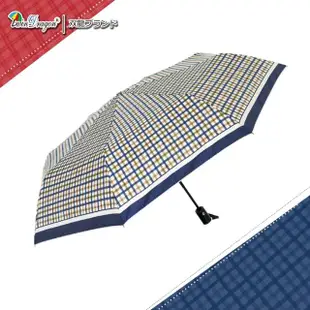 【雙龍牌】買一送一英倫風格紋經典自動開收傘自動傘(抗UV晴雨傘防風自動折傘B0018)