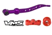 PURPLE VMS RACING SHORT THROW SHIFTER F+R POLYURETHANE BUSHINGS FOR HONDA ACURA (for: Honda)