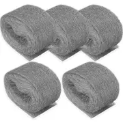 5 Pack Steel Wool Fill Fabric Roll Gap Blocker for Wall Cracks Gardens Houses
