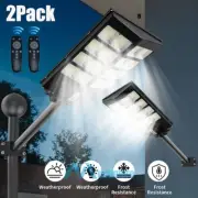 2Pack 800 Watt Solar Street Lights Waterproof Outdoor Parking Lot PIR Wall Light