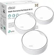 TP-Link Deco X50-PoE AX3000 Whole Home Mesh Wi-Fi 6 System with PoE, Dual-Band, AI-Driven Mesh, Cover up to 6,500 ft2, Connect up to 150 Devices, 1.0 GHz Dual-Core CPU, HomeShield, Pack of 3 (UK Version)