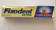 Fixodent Ultra Max Hold Denture Adhesive, 2.2 oz New Sealed