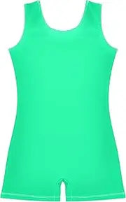 [GAIGEO] Leotards for Gymnastics Toddler Girls Medium Spring Green Unitard Purple Leotards with Shorts 2t