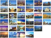 30 PCS 1 Set Postcard Souvenir Gifts Collection Postcards Set Cards Collectible Set, World E26