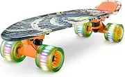 Hurtle Standard Skateboard Mini Cruiser - 6'' PP Deck Complete Double Kick Skate Board
