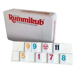 <快樂 屋桌遊>拉密數字牌鐵盒旅行版 Rummikub Tin Mini Travel 以色列正版拉密鐵盒新 拉密變臉柱