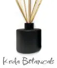 Round REED DIFFUSER GLASSWARE Matt Black Glass w/ Black Lid 200ml DECOR