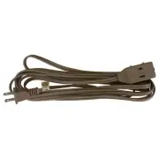 Northlight 15 ft Brown Indoor Power Extension Cord with 3-Outlets Safety Lock