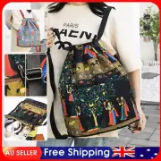 Drawstring Backpack Ladies Foldable Large Capacity Travel Sports Backpack TO