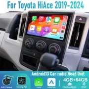 9" Wireless CarPlay Android auto Head unit Car radio For Toyota Hiace 2019-2024