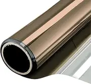 One Way Mirror Window Film Daytime Privacy Heat Control Film Solar Film Non-Adhesive Window Tint for Home and Office Brown & Silver 6 Mil 90cm x 4m