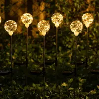 在飛比找樂天市場購物網優惠-太陽能LED銅線圓球插地燈蘆葦婚慶氛圍裝飾櫥窗景觀戶外花園庭