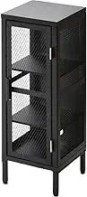 BURUCK Slim Mesh Cabinet, 3 Tiers, Black