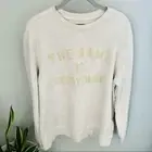 TACKMA THE GAME IS EVERYTHING CREW SWEATSHIRT, OFF WHITE, MEDIUM, UNISEX, NWOT