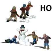 HO Scale - SNOWBALL FIGHT (10 pcs.) by Woodland Scenics #WOO-A1894