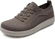 [1TAZERO] Men's-Wide Toe-Box Casual-Walking Shoes - Mesh Dress Diabetic Shoes for Men Wide Width Lightweight and Comfortable with Arch and Heel Support