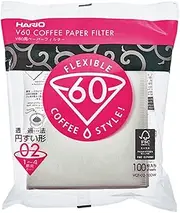 Hario 02 100 Count Coffee Paper Filter White by Hario [Parallel Import Goods]