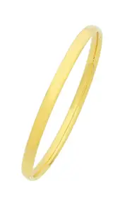 Bevilles 9kt Yellow Gold Plain Bangle